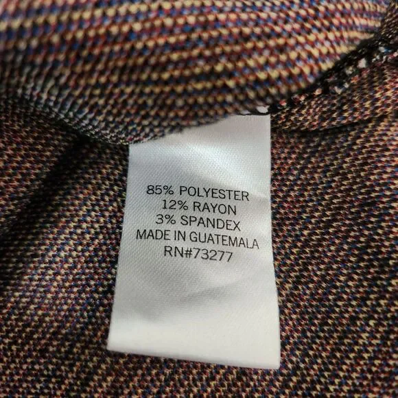 Vylette A-Line Plaid Mini Skirt Gray Faux Button Front Women's Size‎ XS - Picture 6 of 9